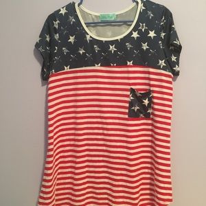 Patriotic flag tee - size XL